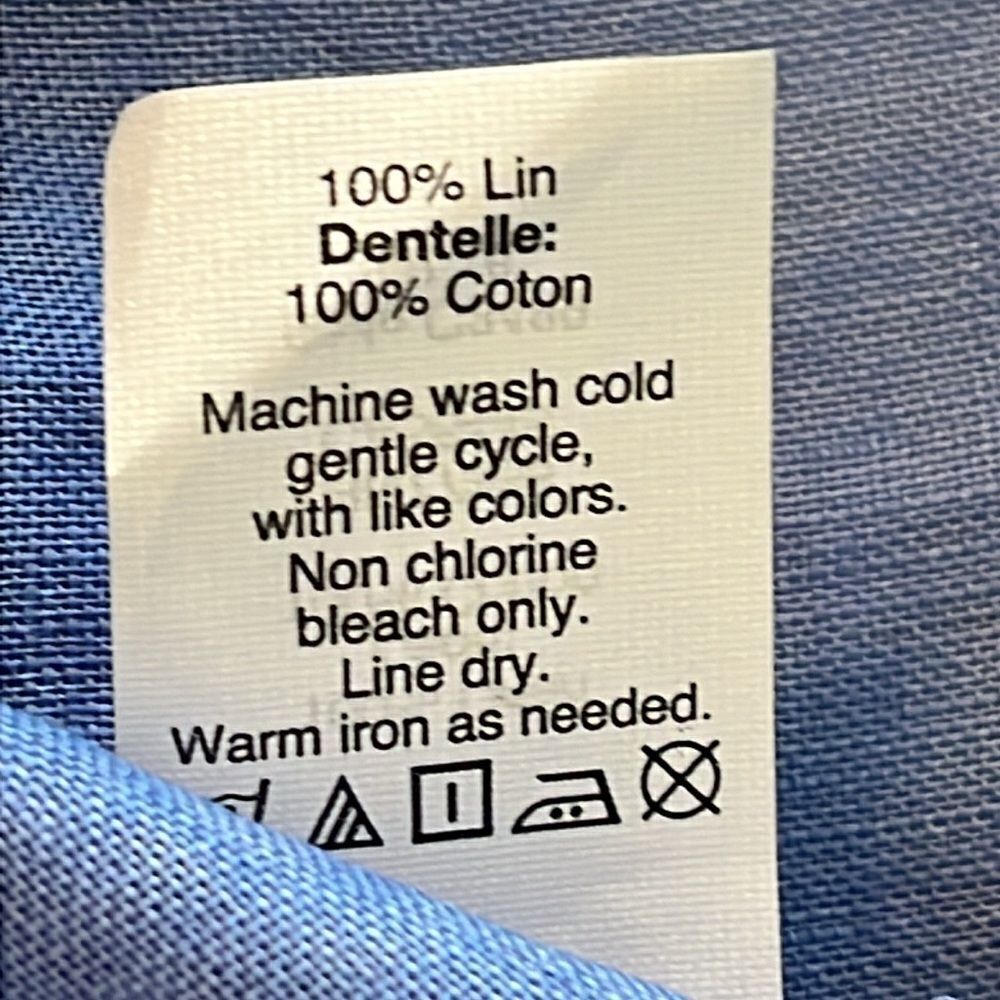 New! J. Crew Factory Linen Top Crochet Women's Size 2 Blue NWT - Picture 13 of 13